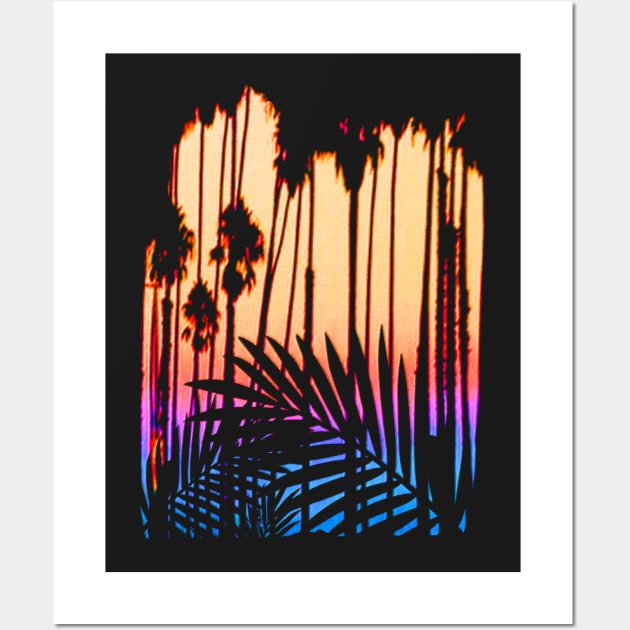 Tropical Paradise Sunset Wall Art by robotface